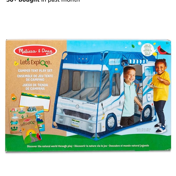 Melissa & Doug Blue Camper Tent Play Set - Picture 1 of 10
